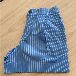 A New Day Blue & White Striped Pull On Shorts Size Small Casual Summer